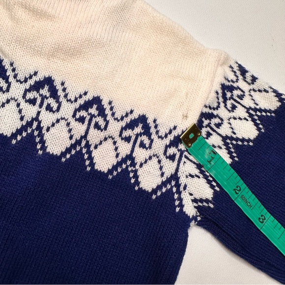 Cradle Knit VTG 40s 50s Baby Knit Sweater Boys Soft Button Neck Blue White 1.5-2 - Picture 6 of 12